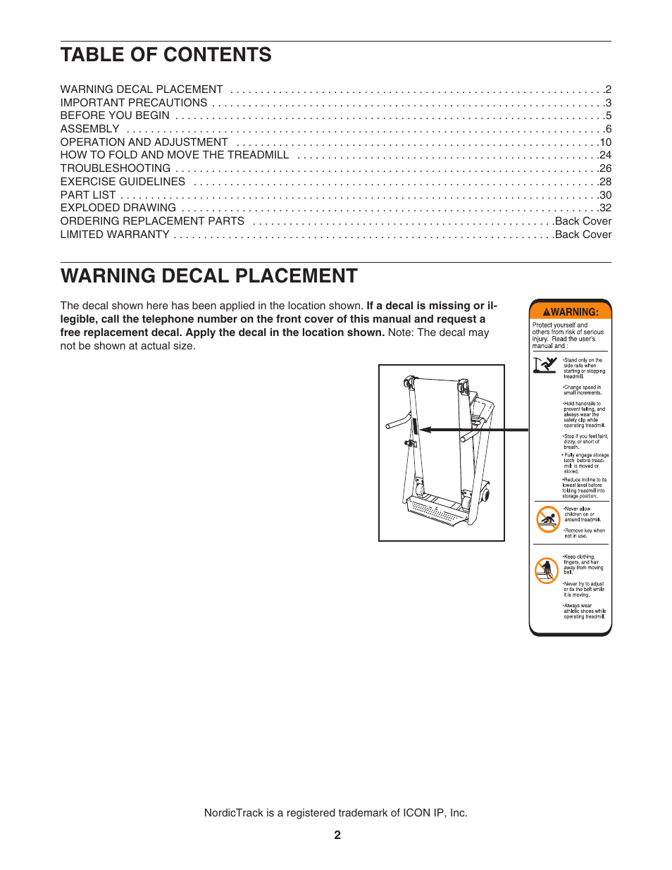 NordicTrack APEX 6500 30705.0 User Manual | Page 2 / 36