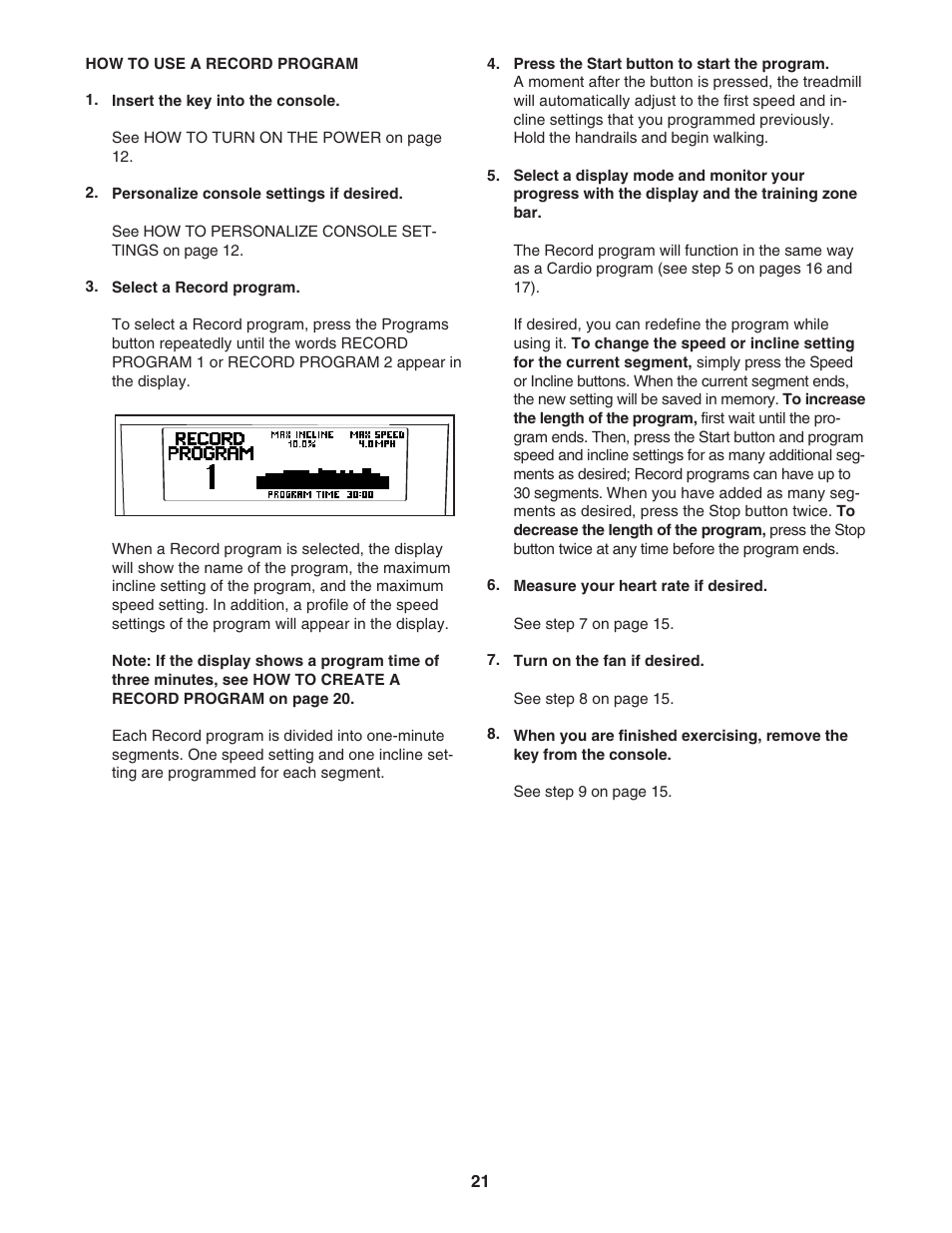 NordicTrack APEX 6500 30705.0 User Manual | Page 21 / 36