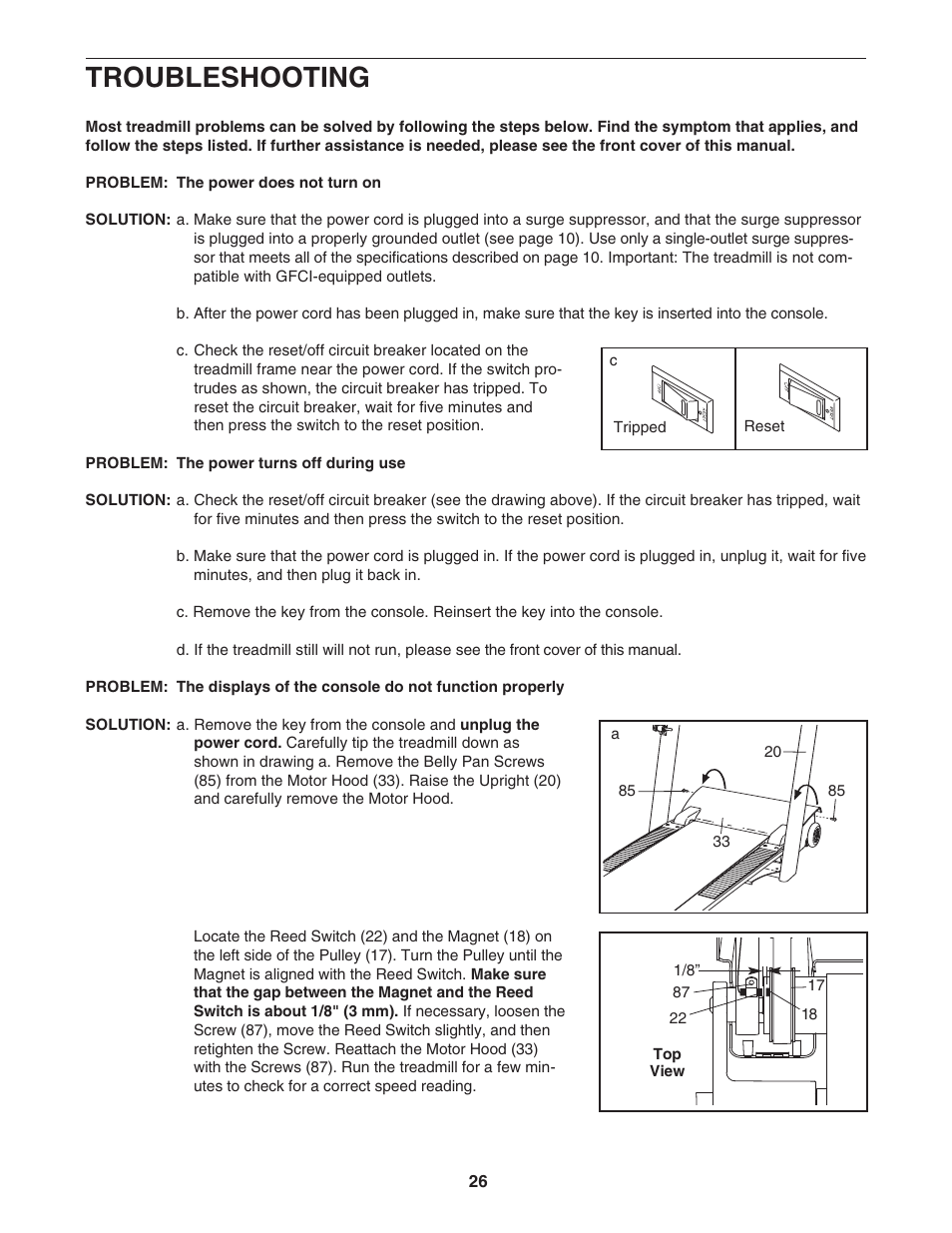 Troubleshooting | NordicTrack APEX 6500 30705.0 User Manual | Page 26 / 36