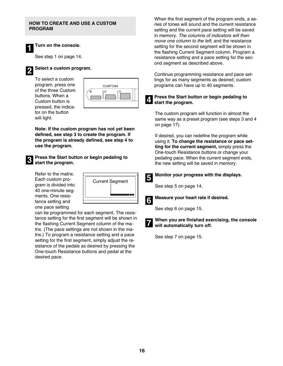 NordicTrack EX 1000 NTEL4255.1 User Manual | Page 16 / 28