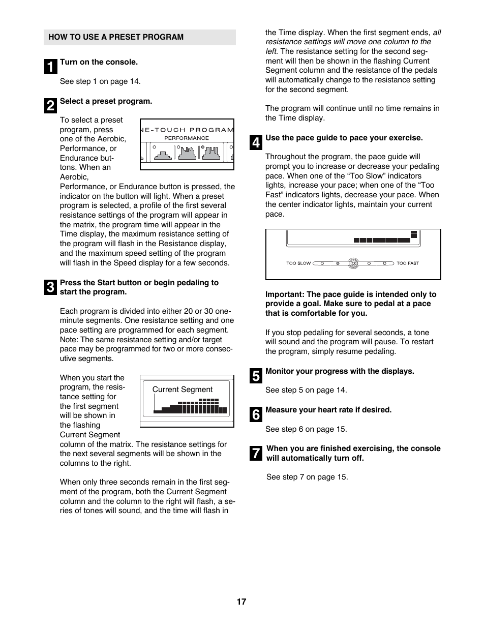NordicTrack EX 1000 NTEL4255.1 User Manual | Page 17 / 28