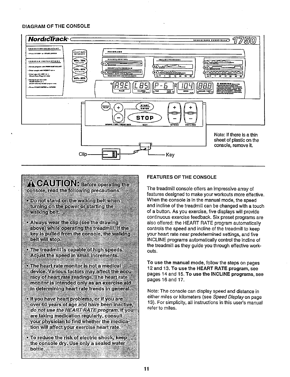 A caution | NordicTrack 831.29881 User Manual | Page 11 / 30