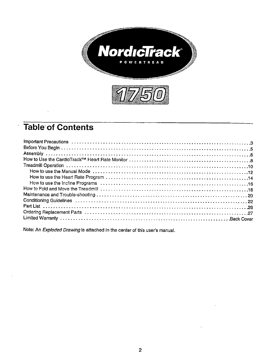 NordicTrack 831.29881 User Manual | Page 2 / 30