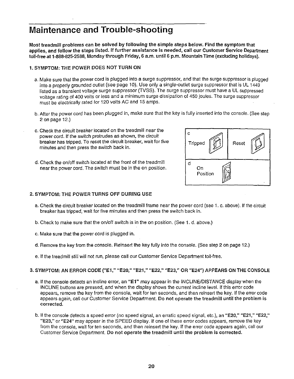 Maintenance and trouble-shooting | NordicTrack 831.29881 User Manual | Page 20 / 30