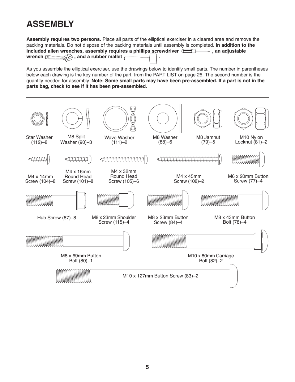 Assembly | NordicTrack 30510.1 User Manual | Page 5 / 28