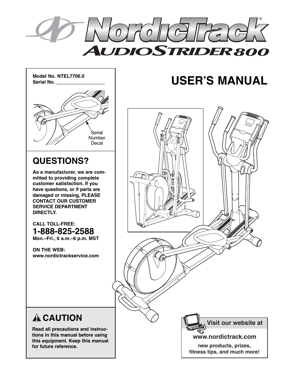 NordicTrack Audiostrider NTEL7706.0 User Manual | 24 pages