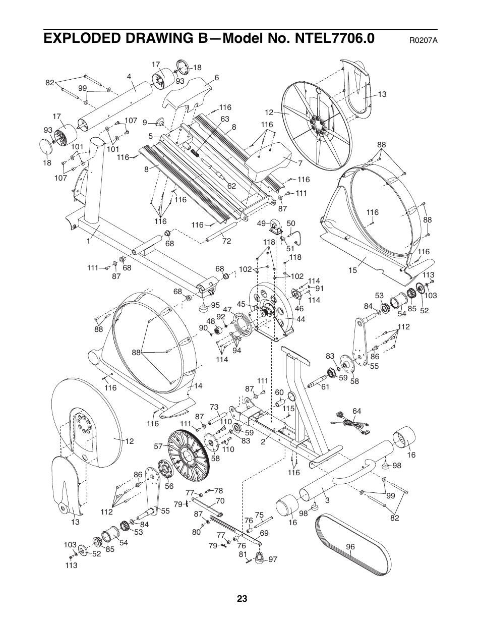 NordicTrack Audiostrider NTEL7706.0 User Manual | Page 23 / 24