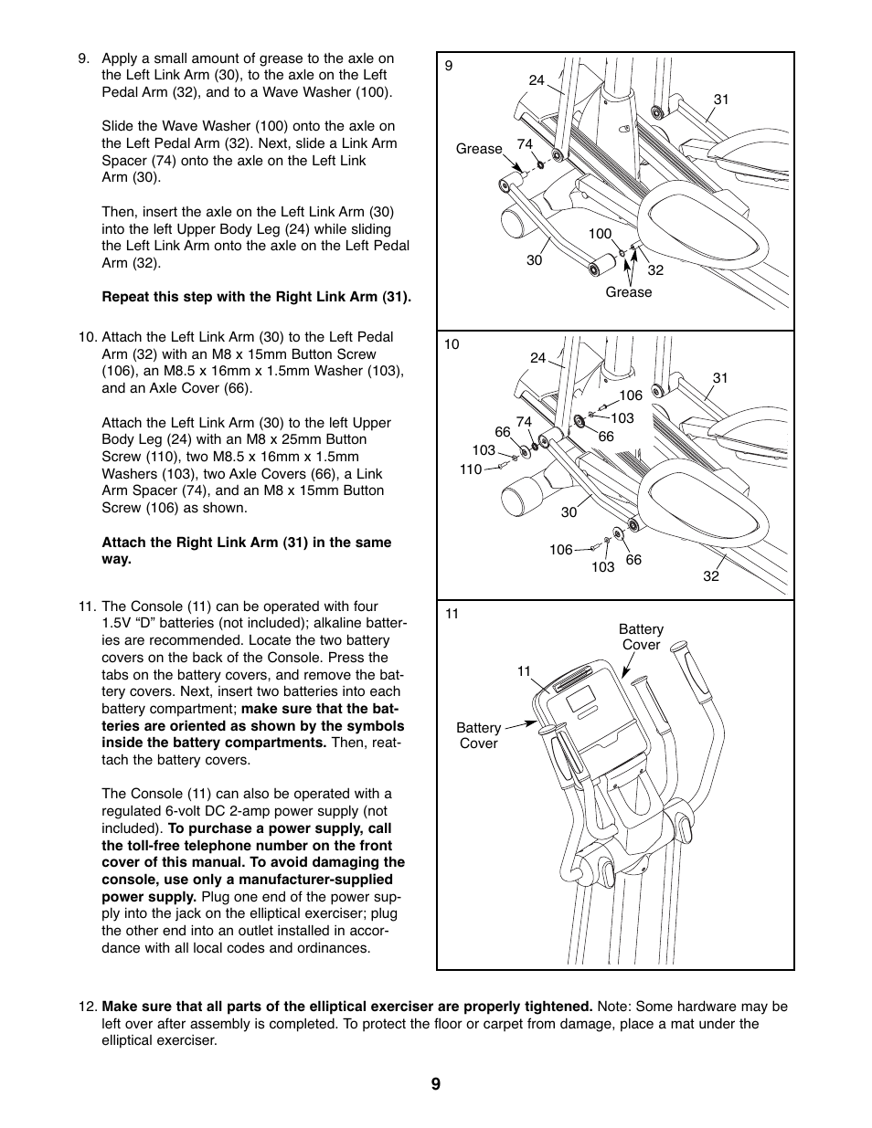 NordicTrack Audiostrider NTEL7706.0 User Manual | Page 9 / 24