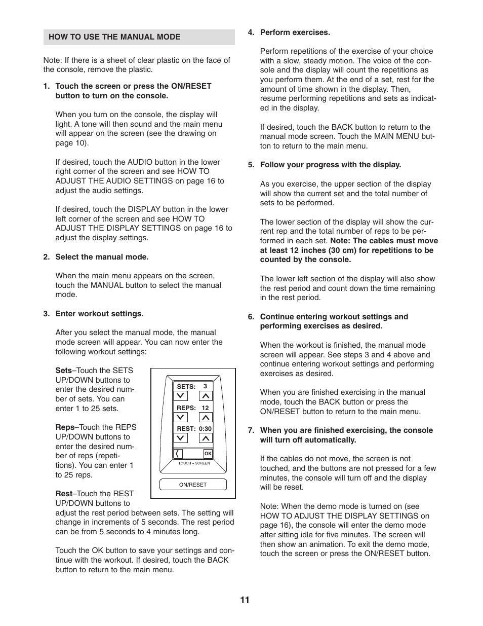 NordicTrack NTSY9896.0 User Manual | Page 11 / 20