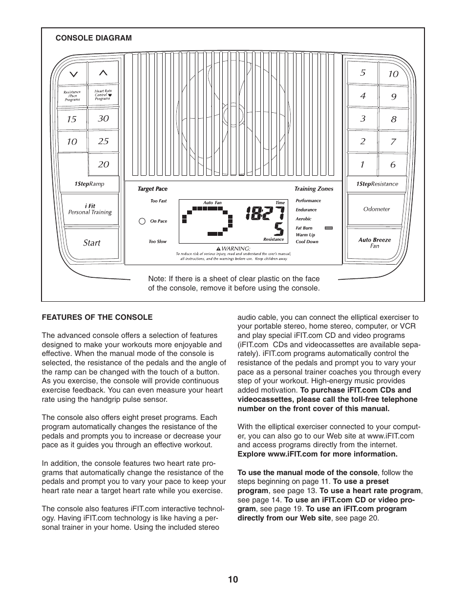 NordicTrack CX 998 NEL70950 User Manual | Page 10 / 28