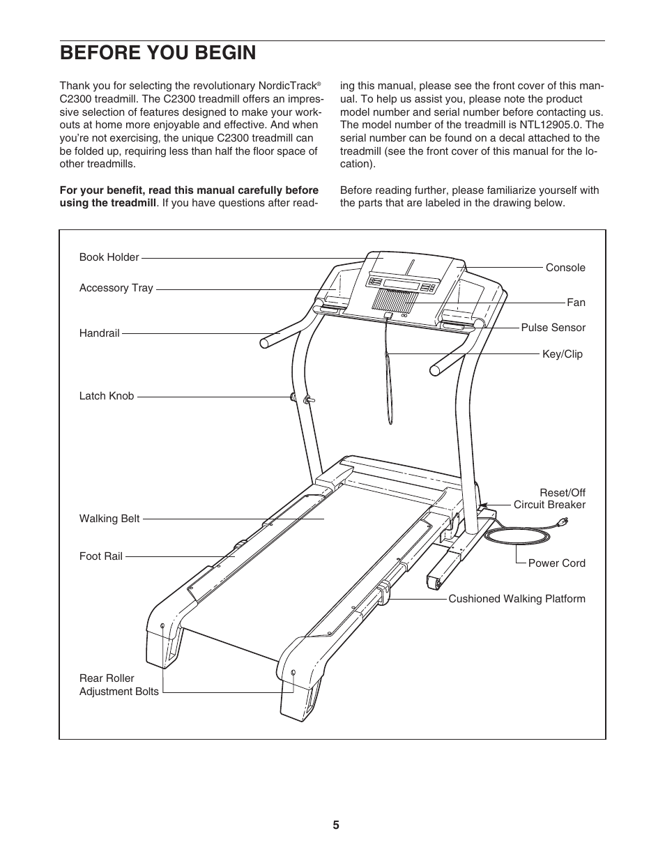 Before you begin | NordicTrack NTL12905.0 User Manual | Page 5 / 38