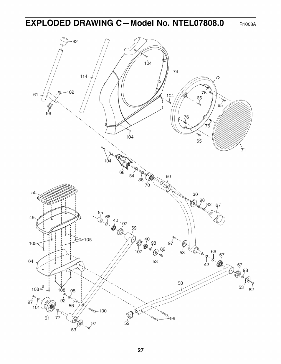 NordicTrack E7SV NTEL07808.0 User Manual | Page 27 / 28