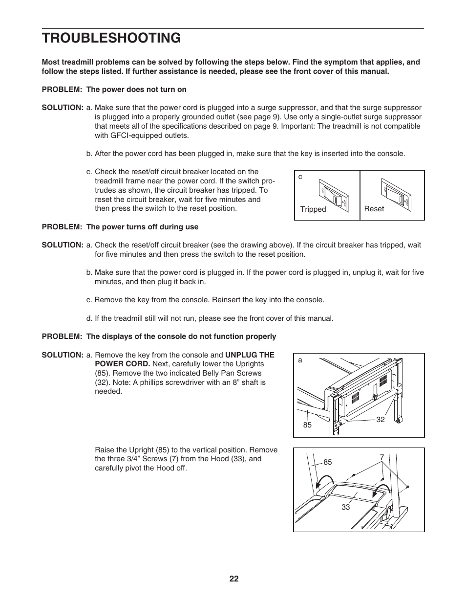 Troubleshooting | NordicTrack NTL77806.1 User Manual | Page 22 / 32