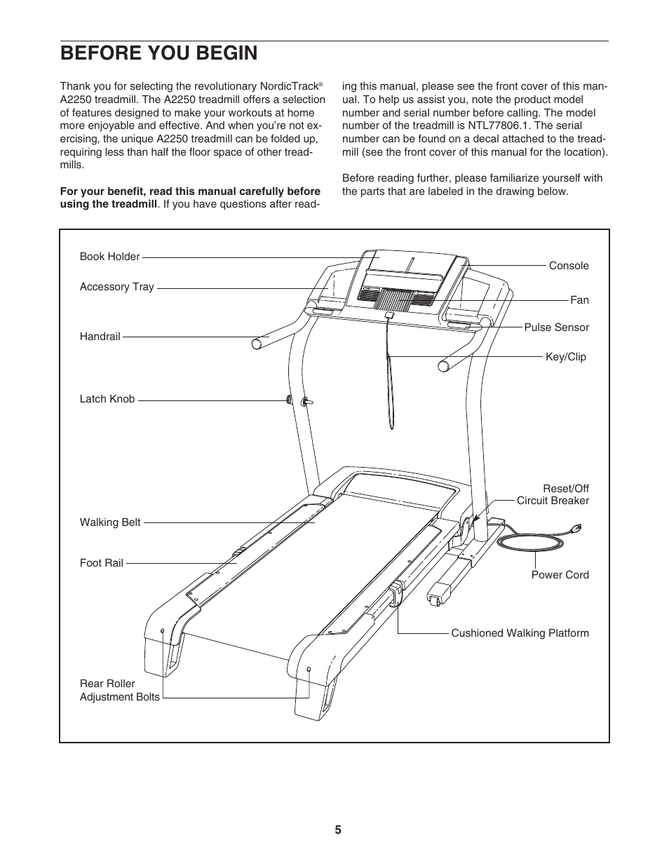 Before you begin | NordicTrack NTL77806.1 User Manual | Page 5 / 32