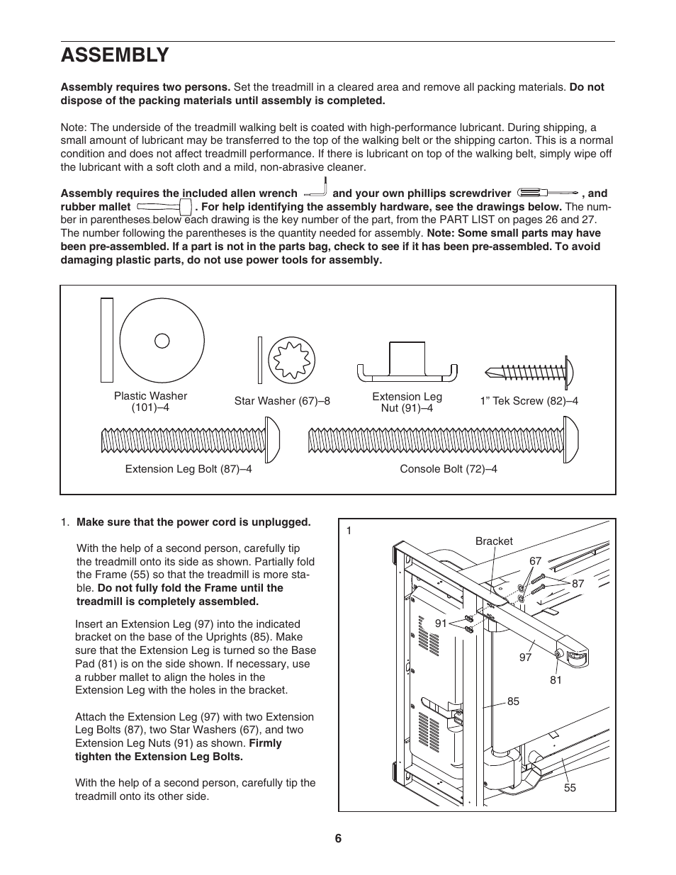 Assembly | NordicTrack NTL77806.1 User Manual | Page 6 / 32