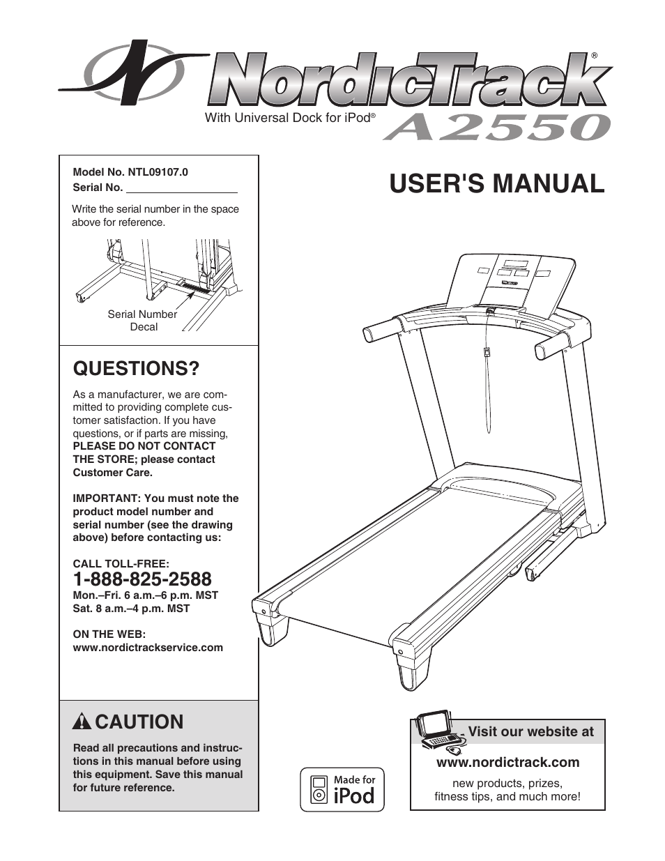 NordicTrack A2550 NTL09107.0 User Manual | 36 pages