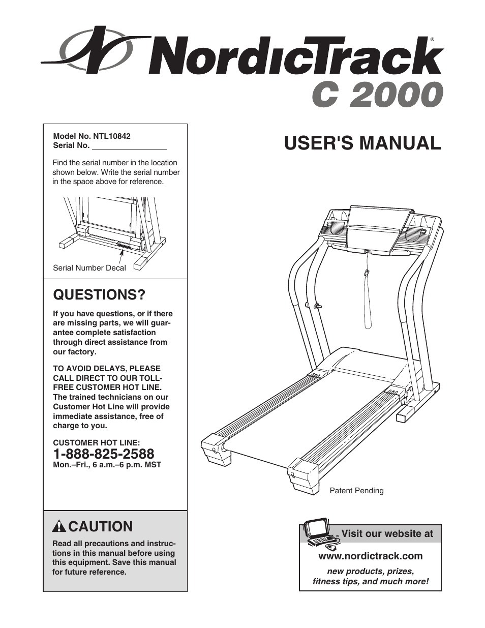 NordicTrack C2000 NTL10842 User Manual | 34 pages