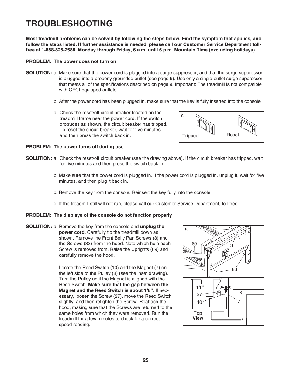 Troubleshooting | NordicTrack C2000 NTL10842 User Manual | Page 25 / 34
