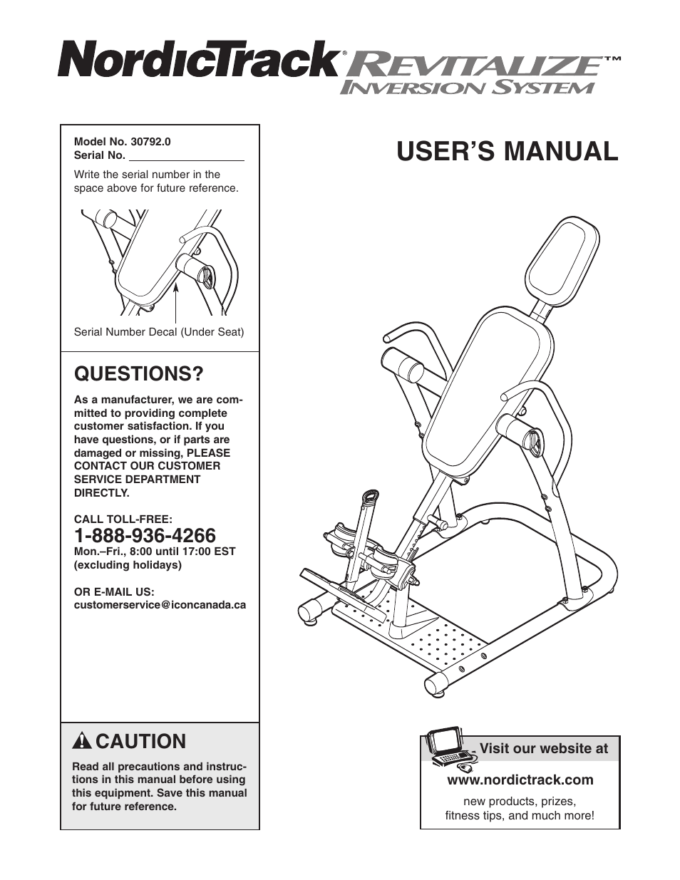 NordicTrack 30792.0 User Manual | 20 pages