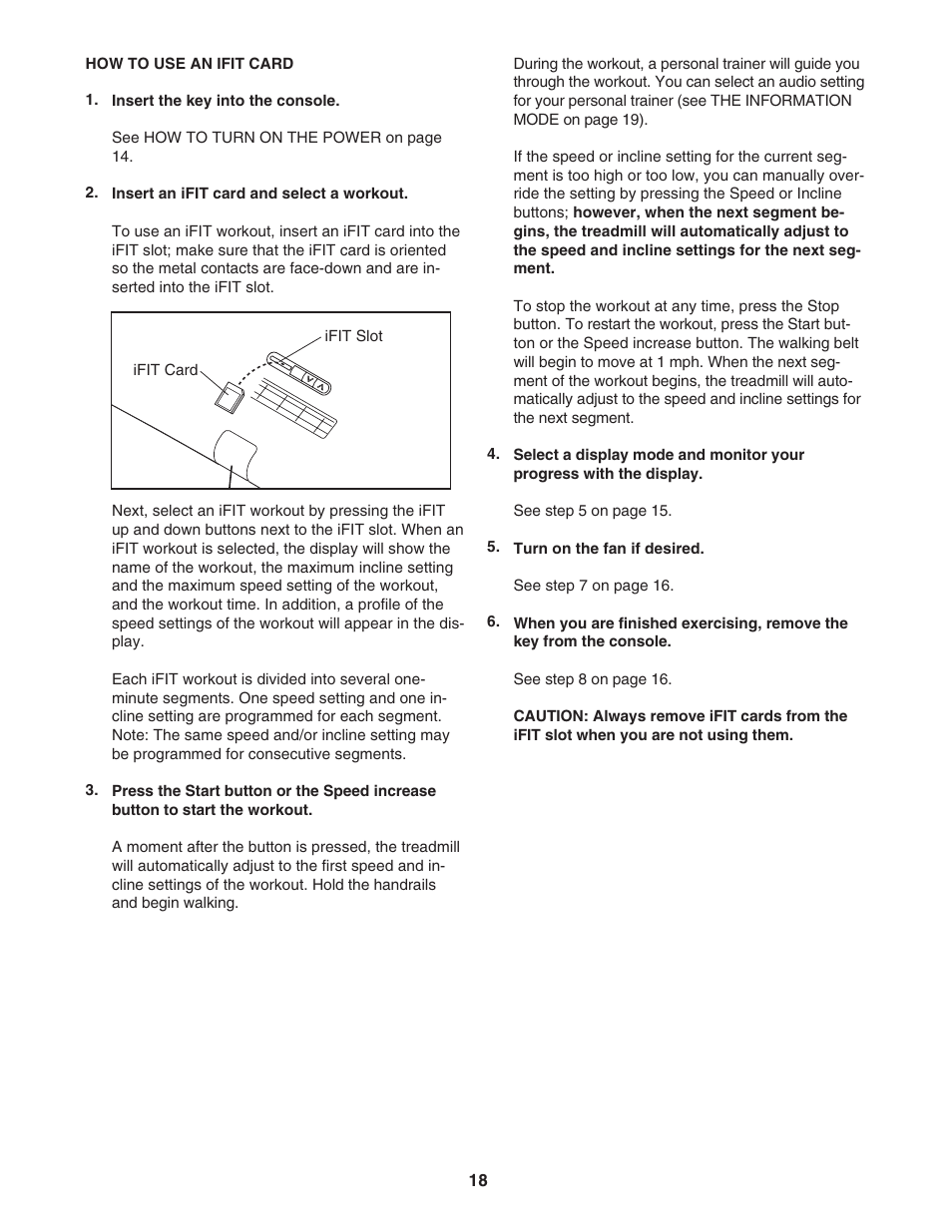 NordicTrack C2155 NTL07707.0 User Manual | Page 18 / 32