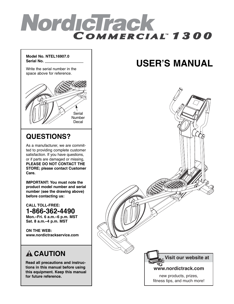 NordicTrack COMMERCIAL NTEL16907.0 User Manual | 28 pages