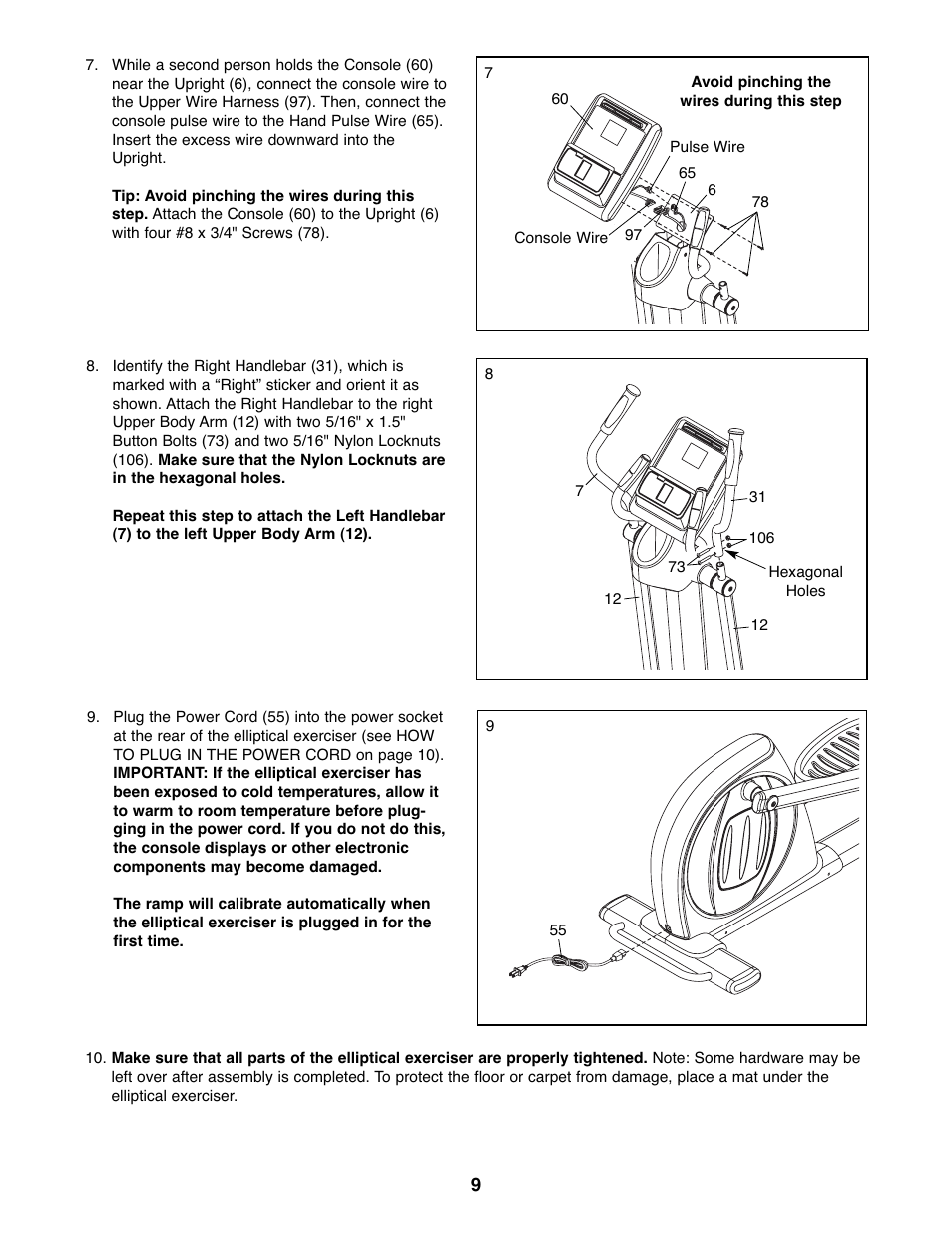 NordicTrack COMMERCIAL NTEL16907.0 User Manual | Page 9 / 28