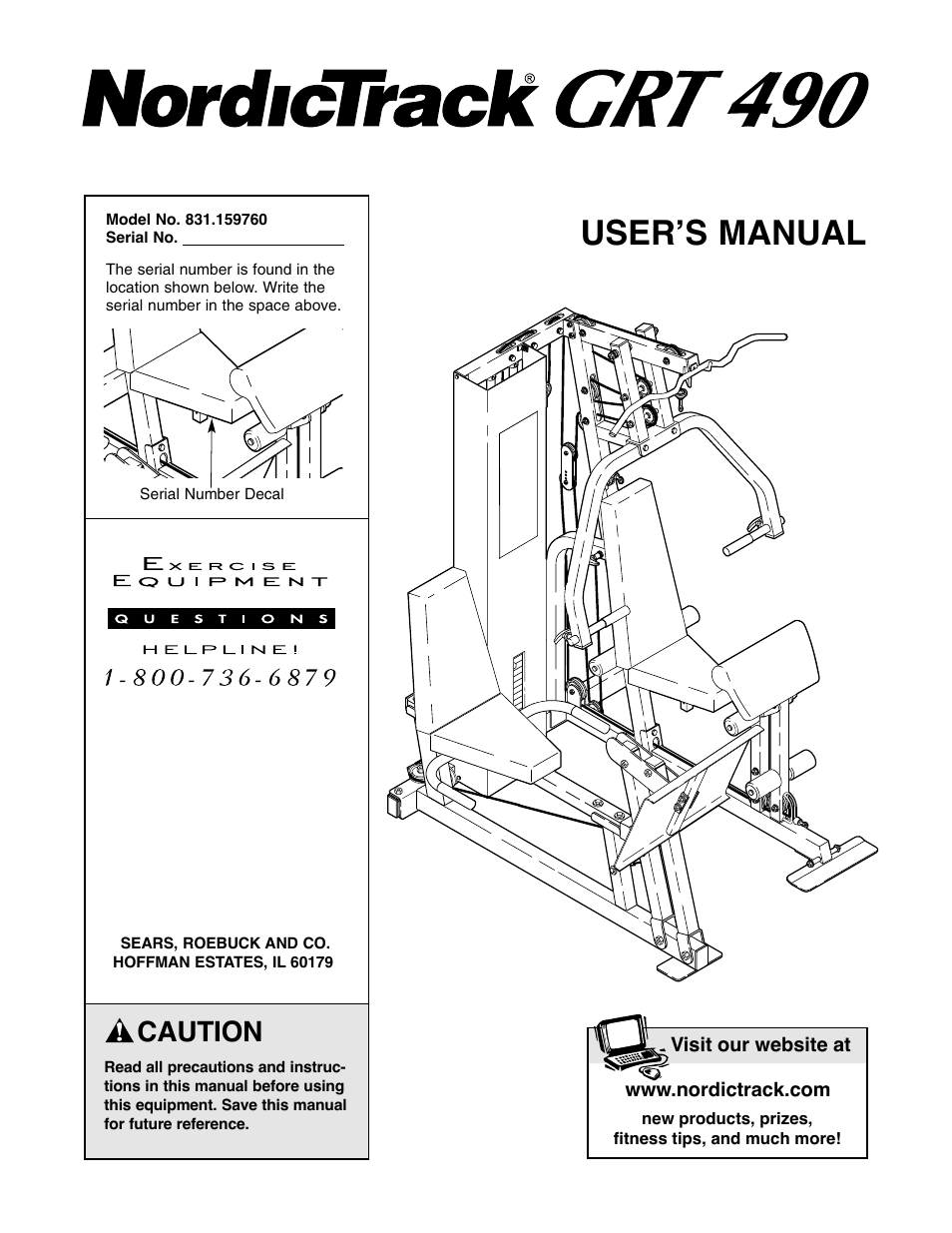 NordicTrack 831.159760 User Manual | 33 pages