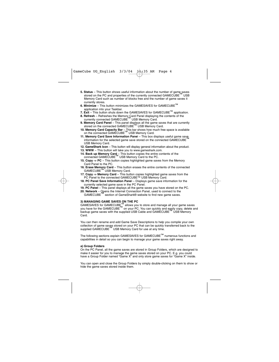 Nintendo GAME CUBE User Manual | Page 4 / 16