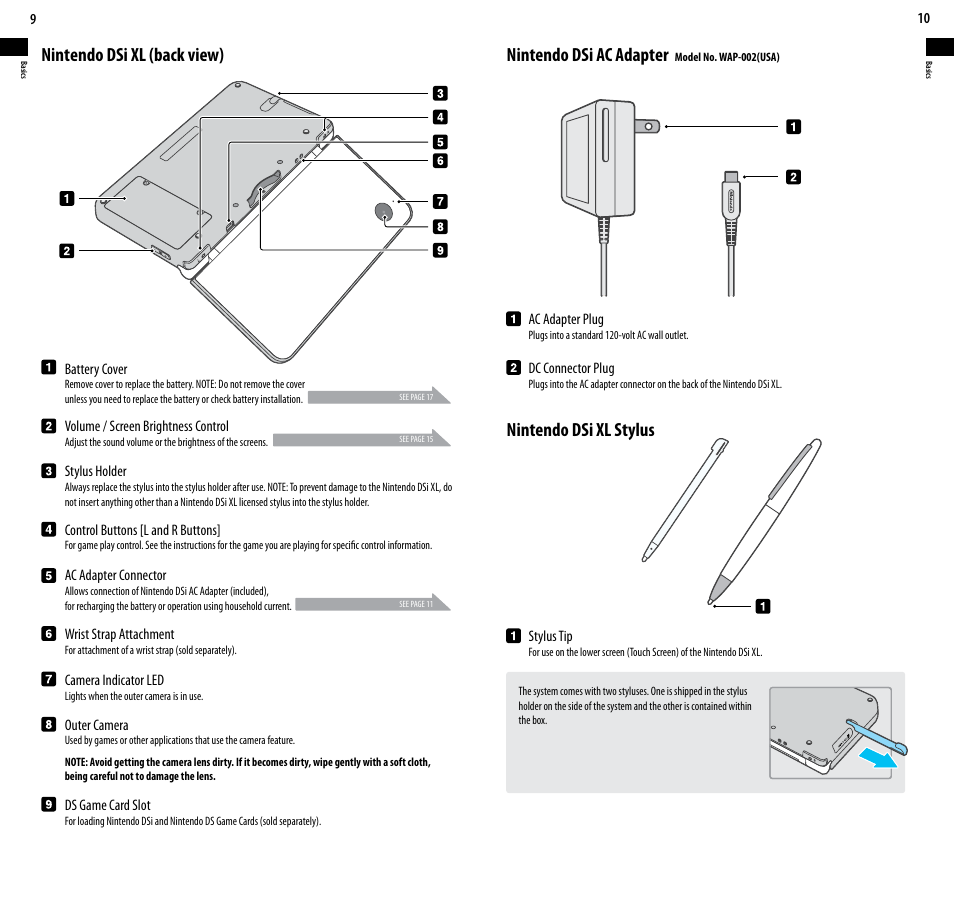 Nintendo dsi xl stylus | Nintendo DSi XL User Manual | Page 6 / 56