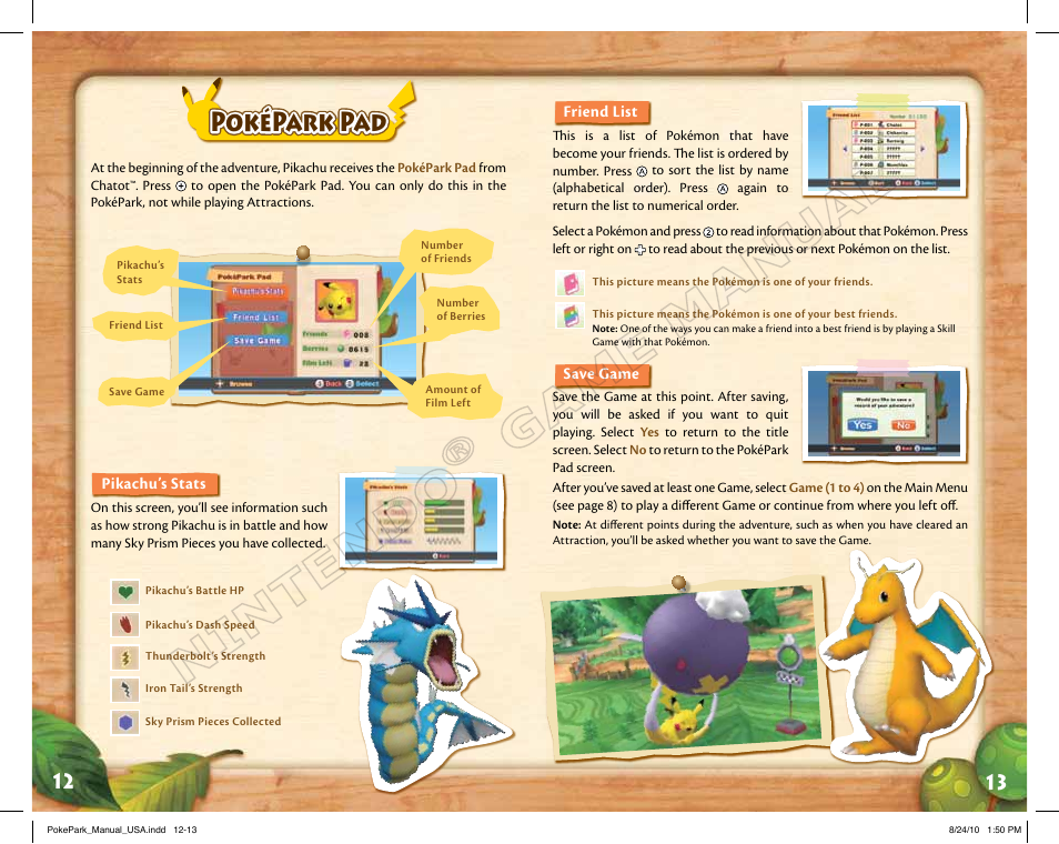 Poképark pad | Nintendo PokePark Pikachu's Adventure 71573A User Manual | Page 8 / 32