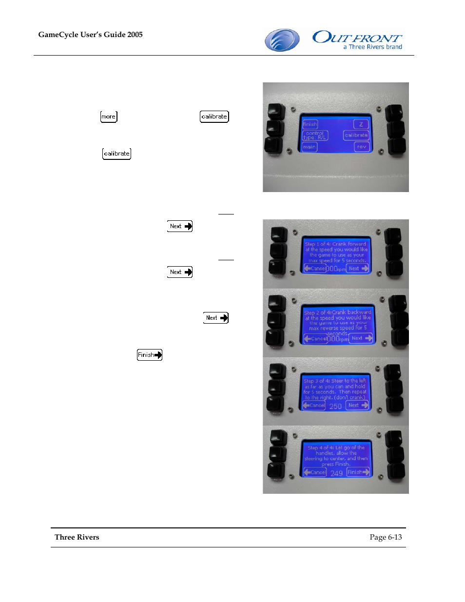 Gamecycle calibration, Gamecycle calibration -13 | Nintendo GameCycle User Manual | Page 15 / 17