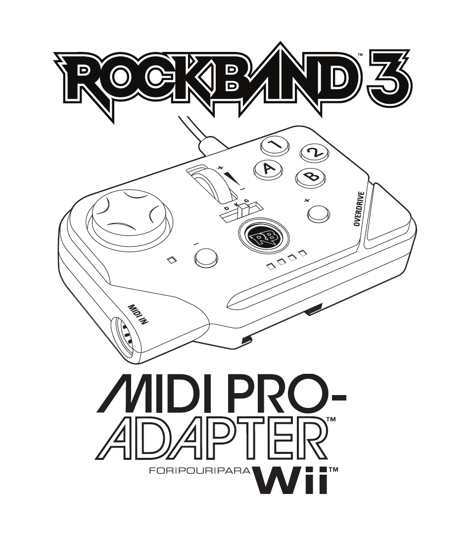 Rock Band MIDI PRO-ADAPTER Rock Band 3 for Wii User Manual | 34 pages