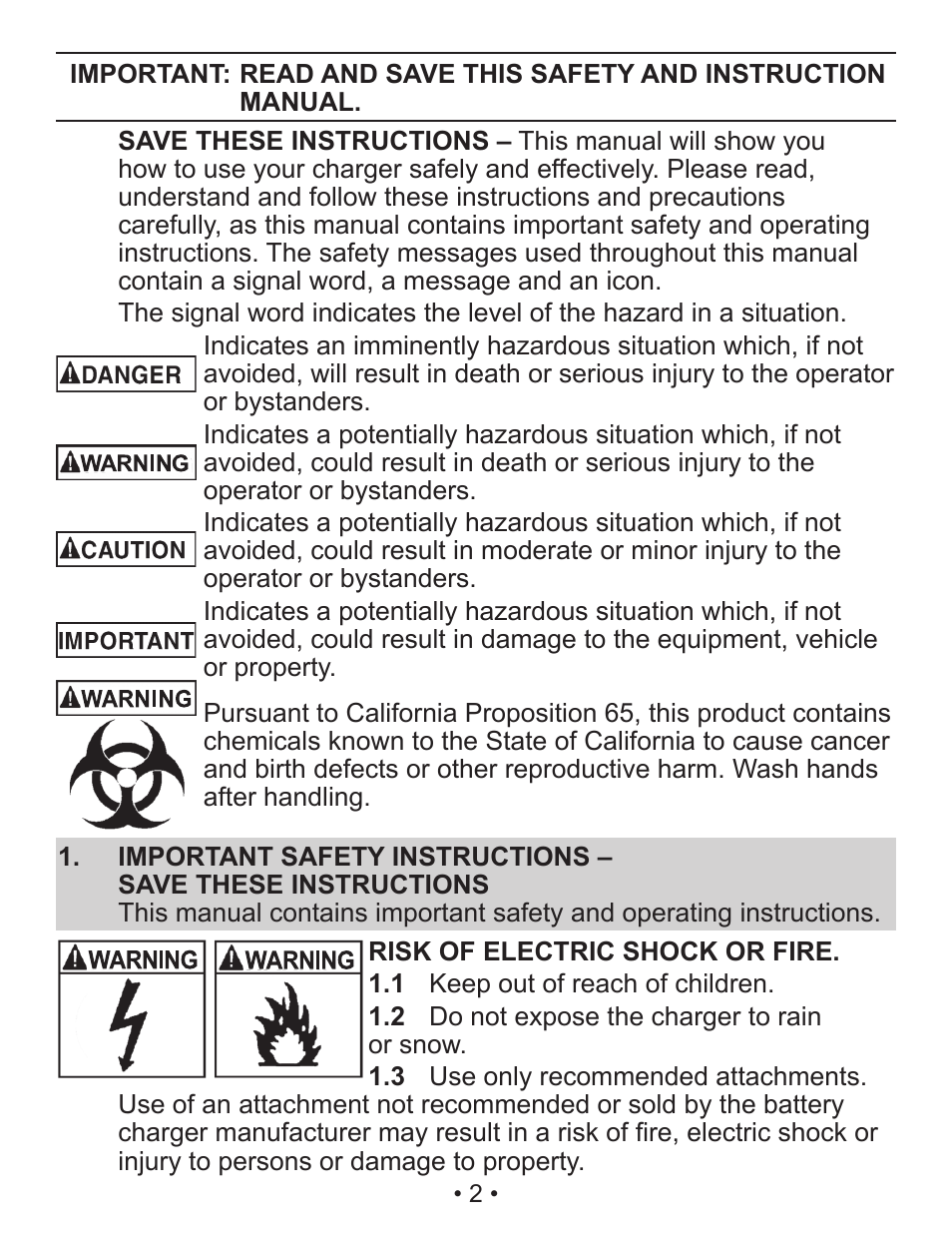 Napa Essentials Napa 85-300A User Manual | Page 2 / 51