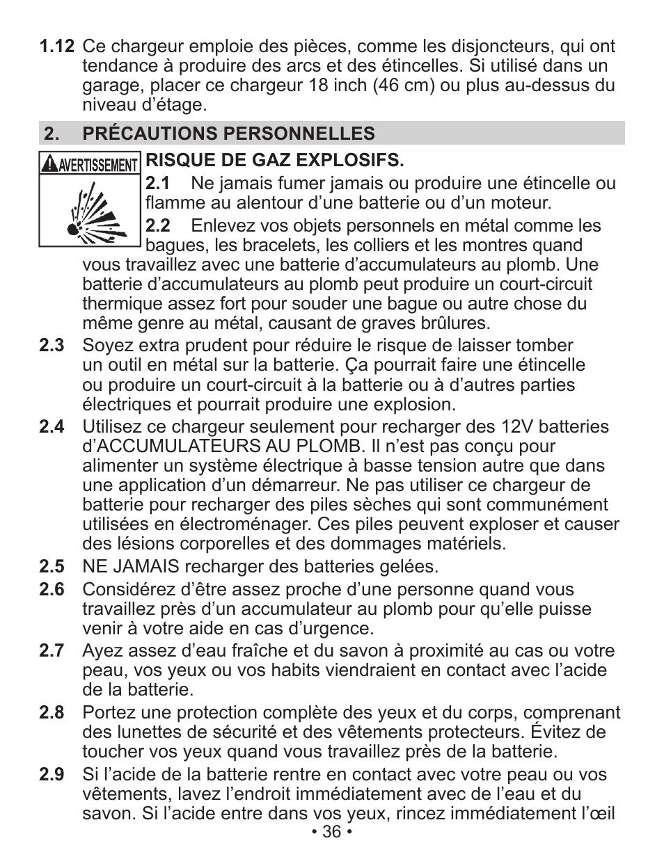 Napa Essentials Napa 85-300A User Manual | Page 36 / 51