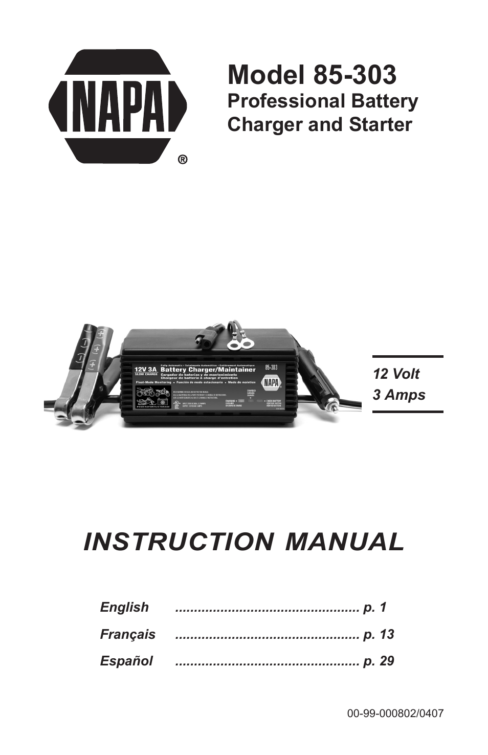 Napa Essentials 85-303 User Manual | 44 pages