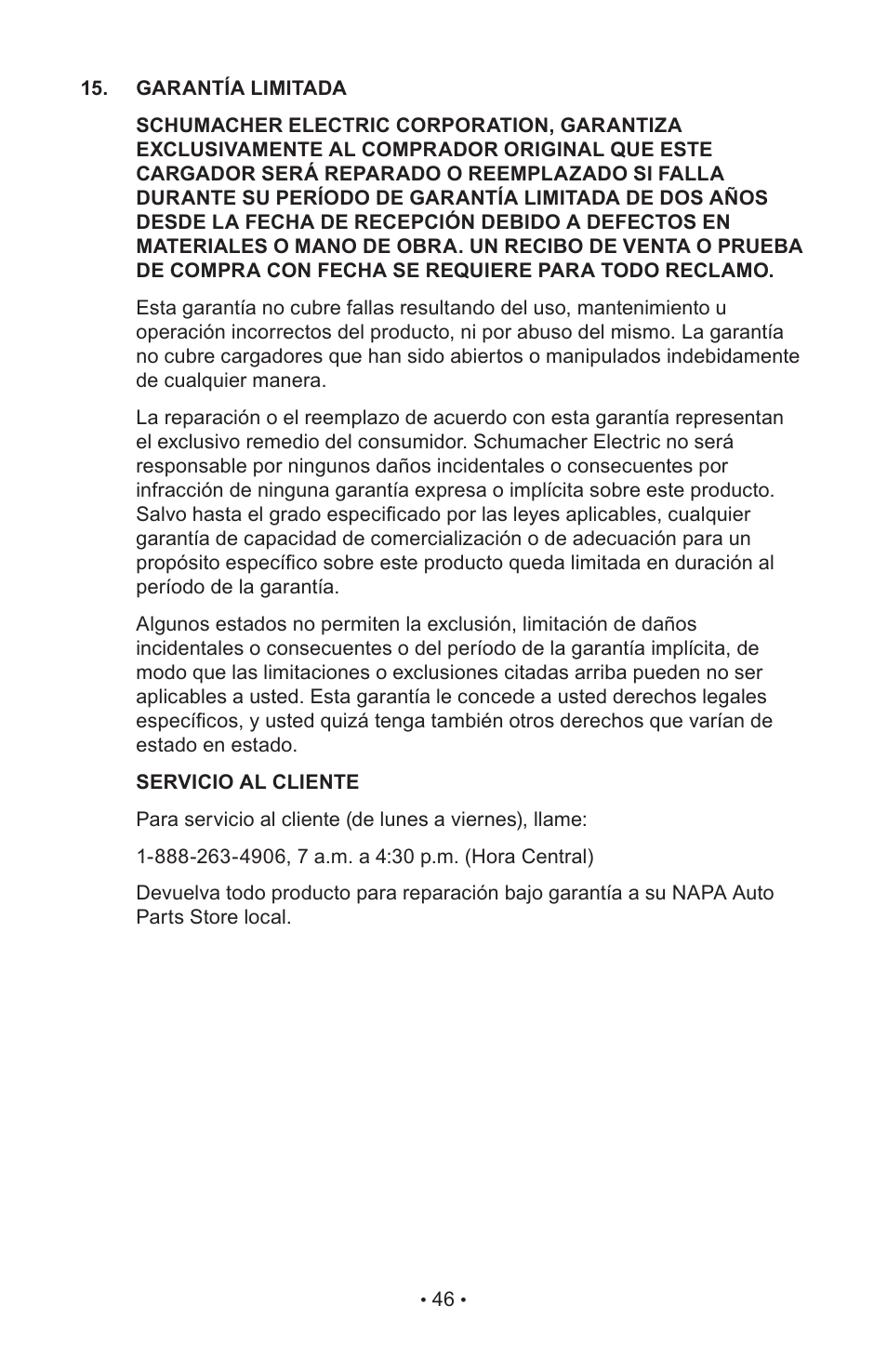 Napa Essentials 85-521 User Manual | Page 48 / 48