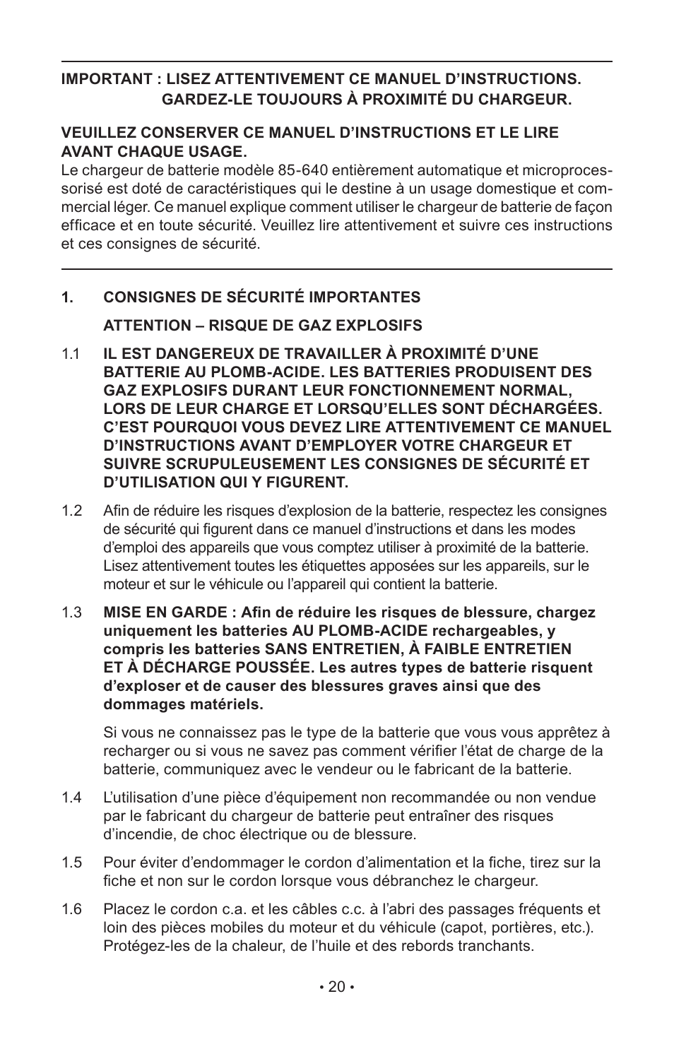 Napa Essentials 85-640 User Manual | Page 22 / 60