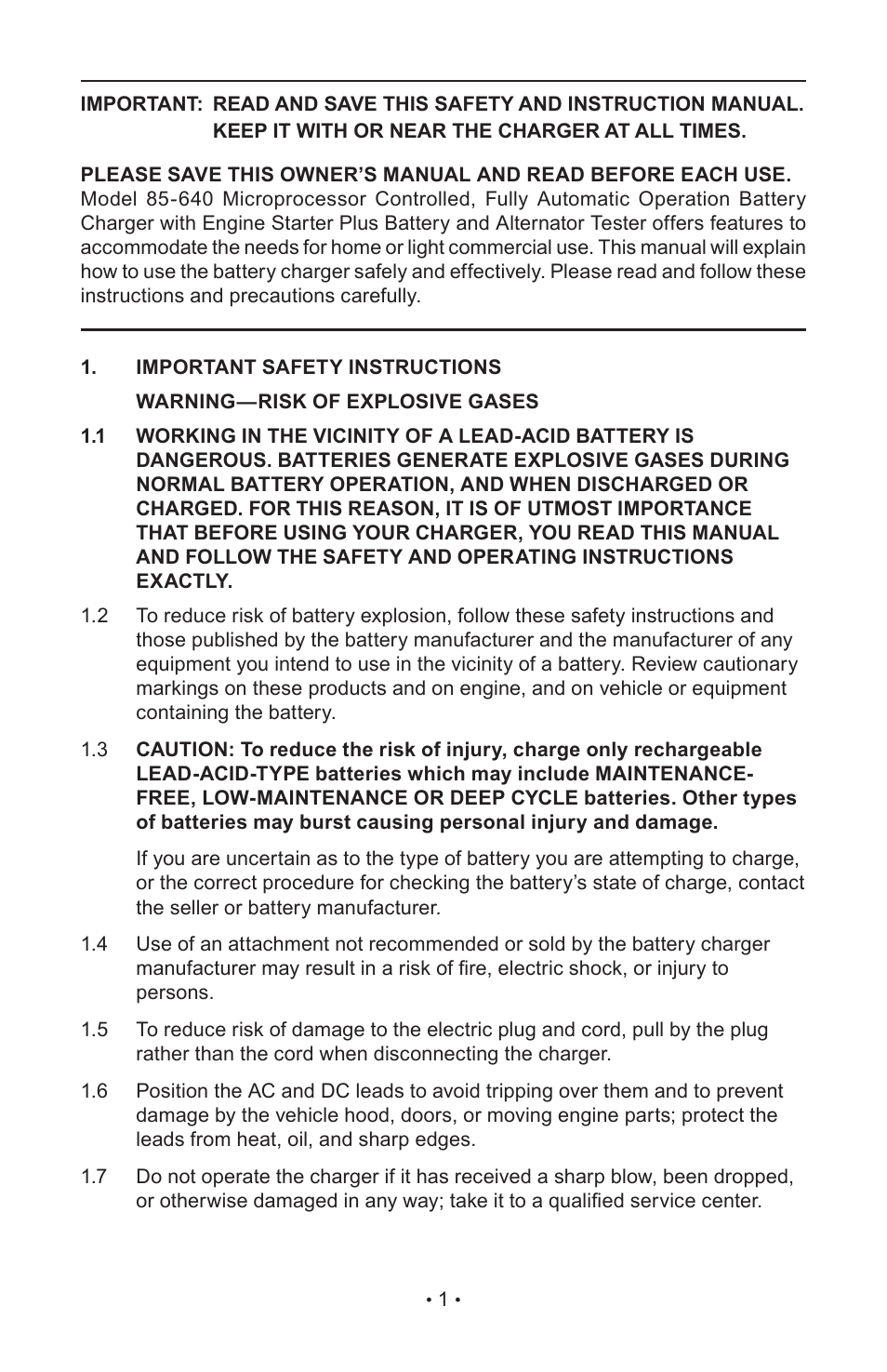 Napa Essentials 85-640 User Manual | Page 3 / 60