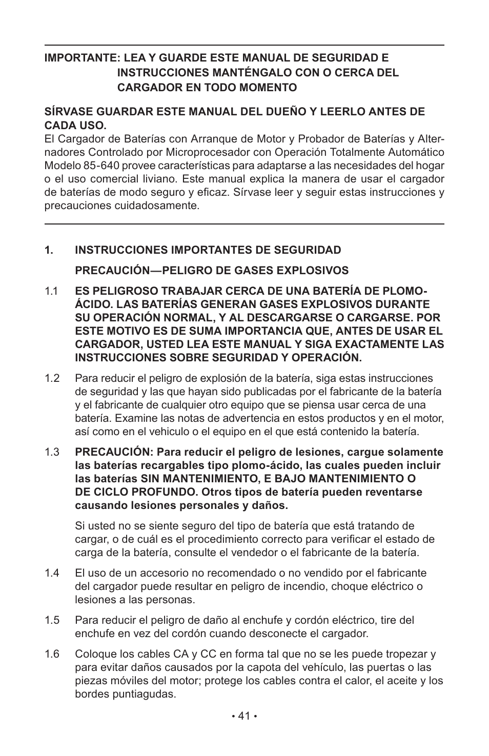Napa Essentials 85-640 User Manual | Page 43 / 60