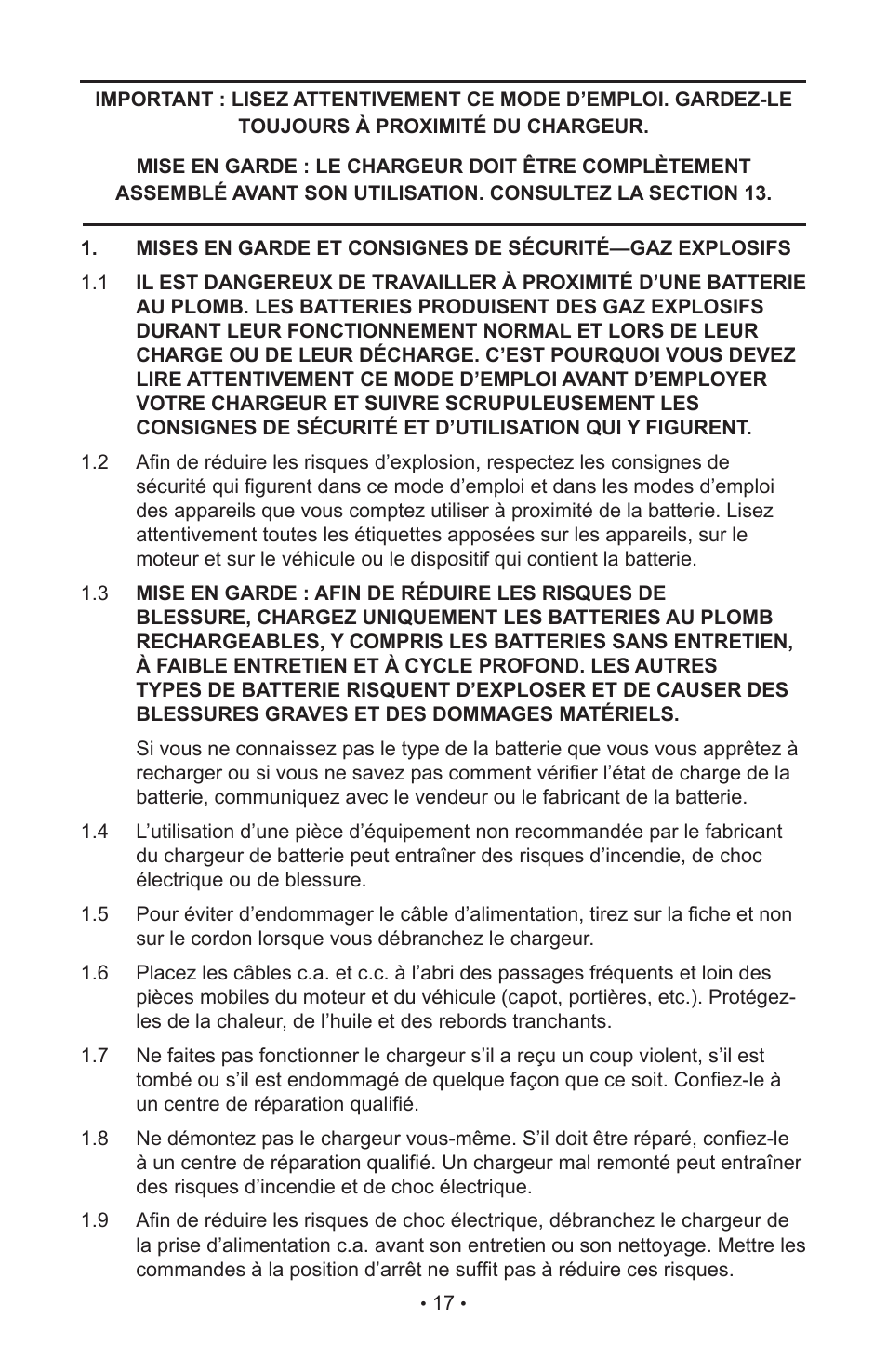 Napa Essentials 85-2500 User Manual | Page 19 / 52