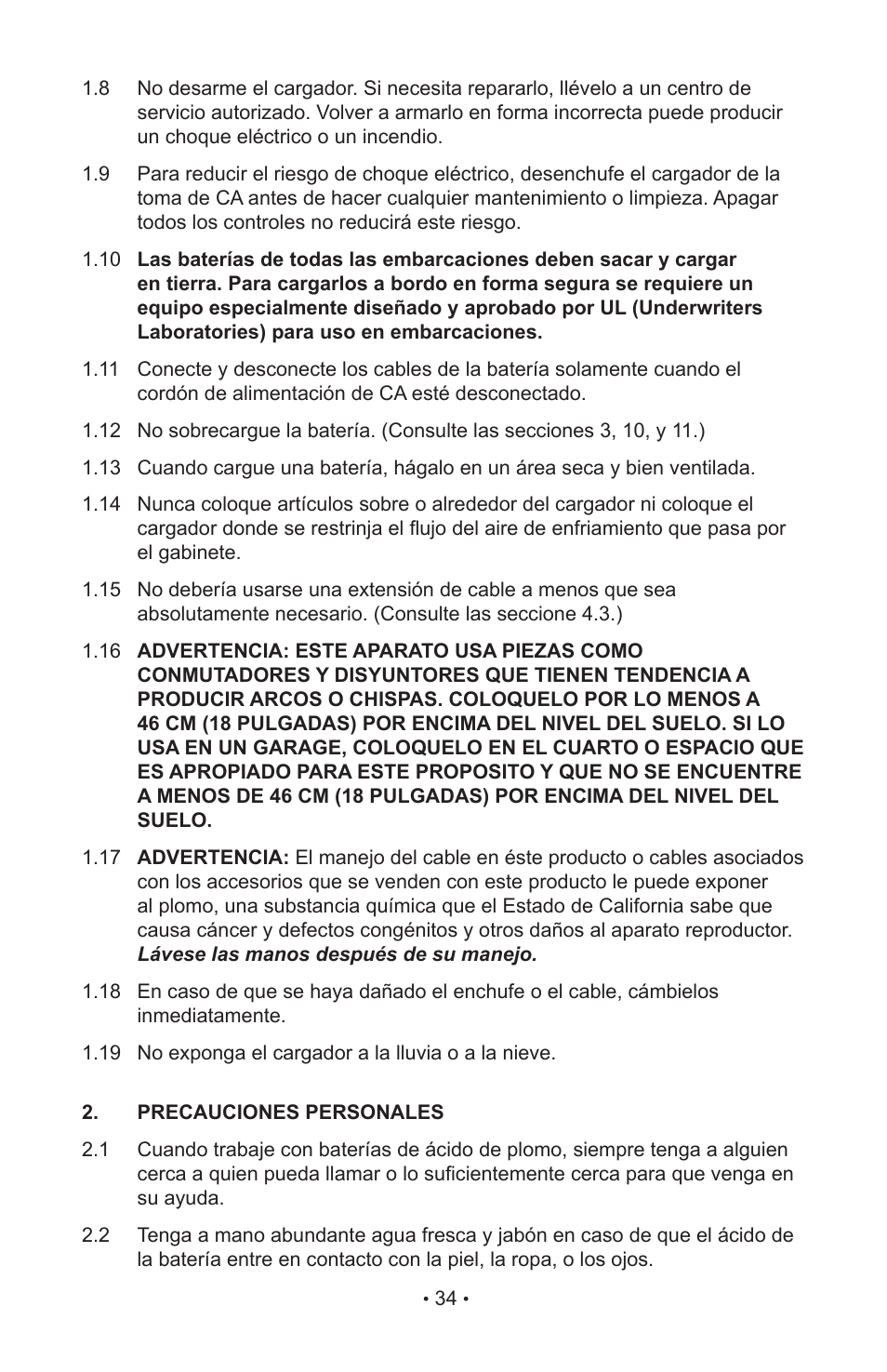 Napa Essentials 85-2500 User Manual | Page 36 / 52