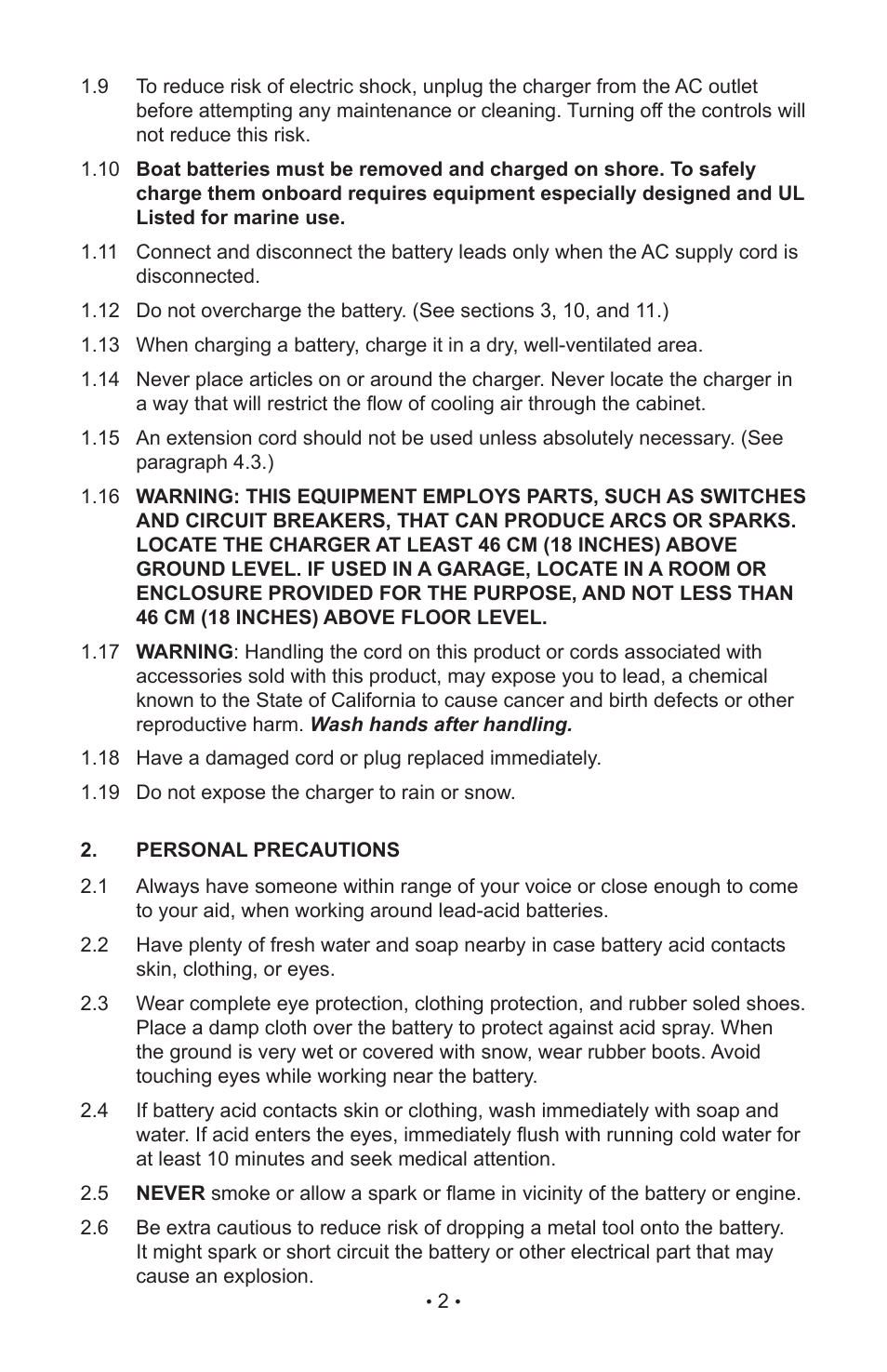 Napa Essentials 85-2500 User Manual | Page 4 / 52