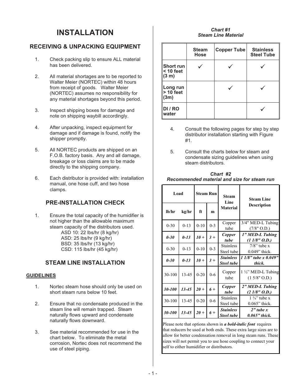 Installation, Distributor mounting, Vertical airflow | Nortec ASD User Manual | Page 3 / 12