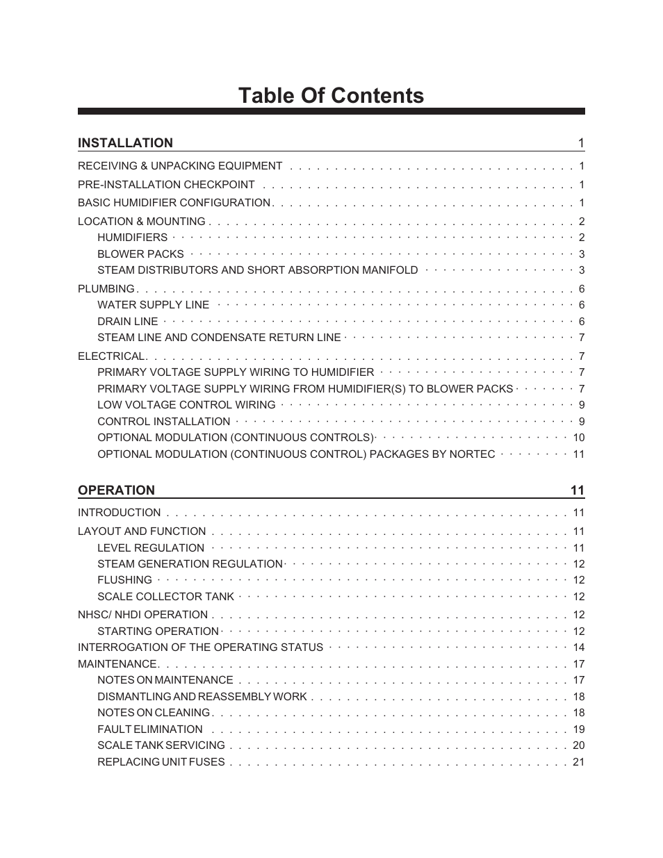 Nortec NHDI User Manual | Page 2 / 40