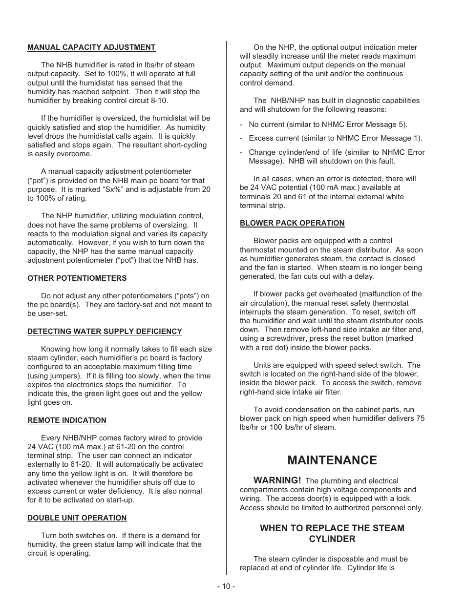 Maintenance | Nortec 132-3091 User Manual | Page 13 / 40