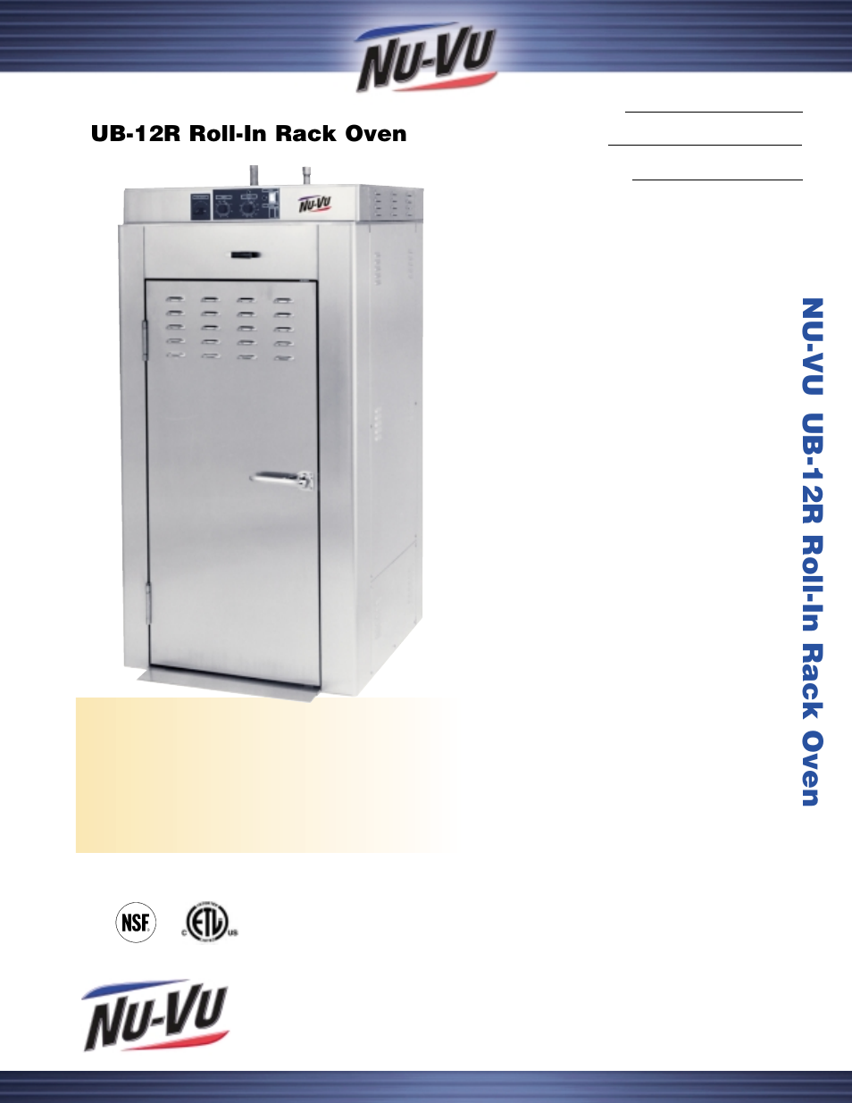 Nu-Vu UB-12R User Manual | 2 pages