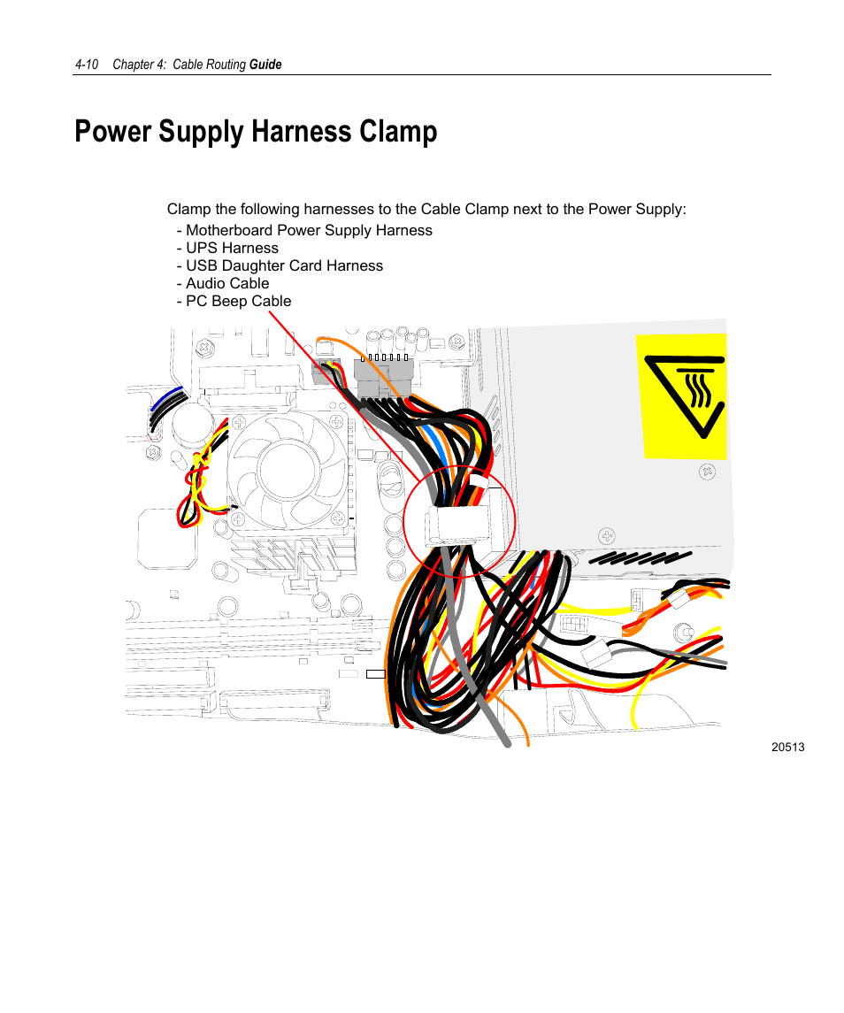 Power supply harness clamp | NCR 7458 User Manual | Page 104 / 112