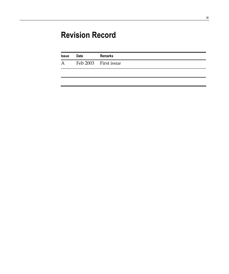 Revision record | NCR 7458 User Manual | Page 11 / 112