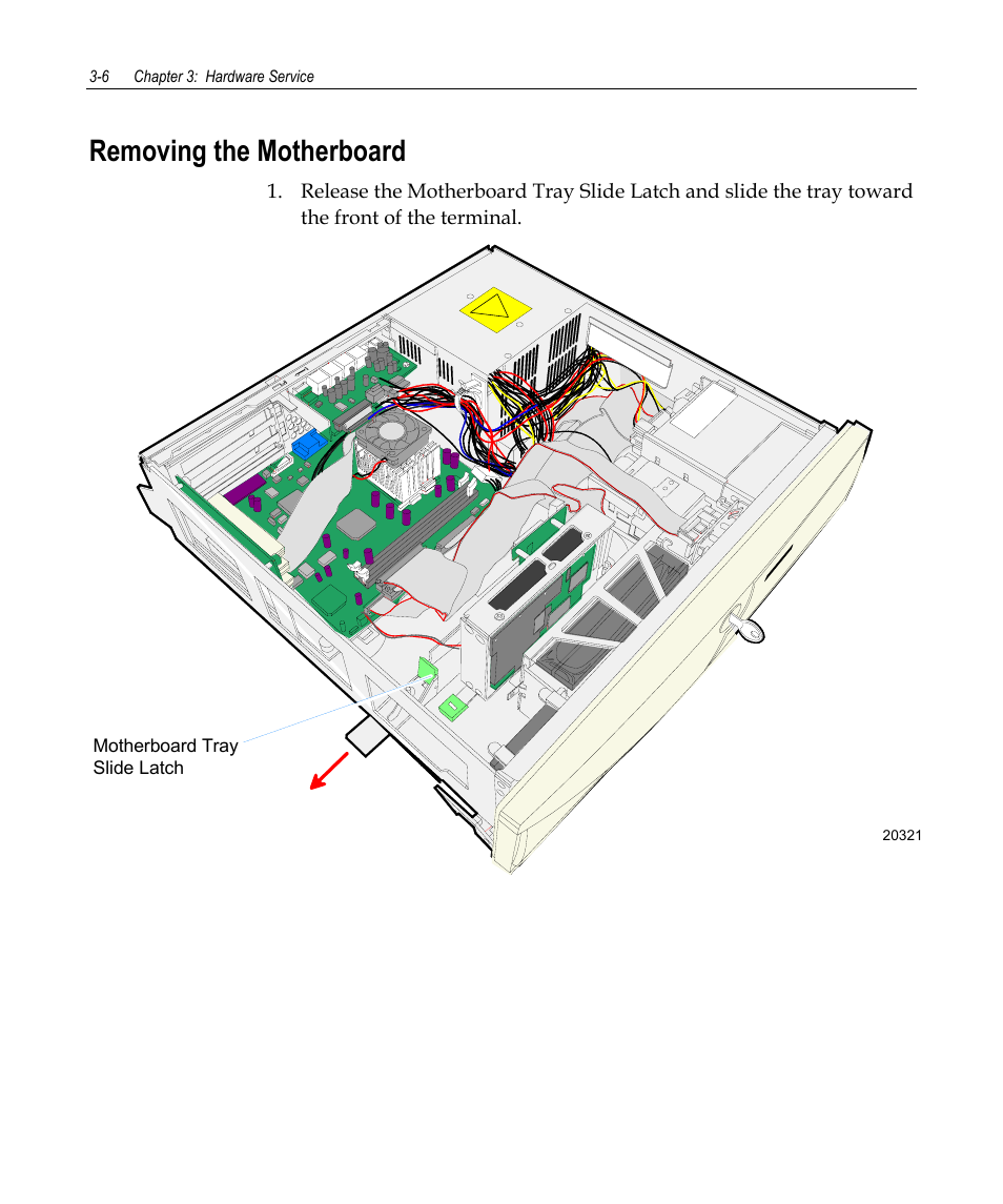 Removing the motherboard | NCR 7458 User Manual | Page 30 / 112