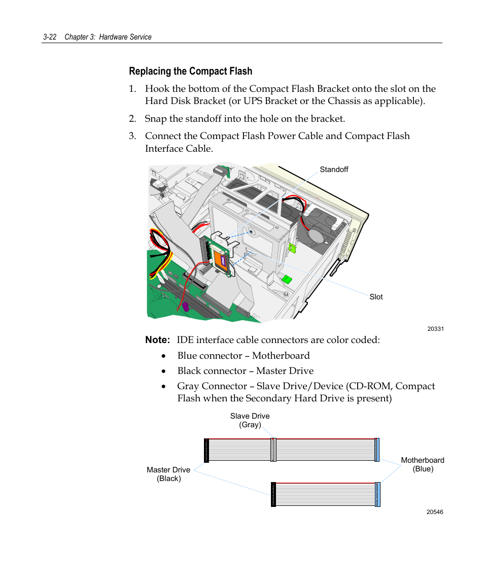 Replacing the compact flash | NCR 7458 User Manual | Page 46 / 112